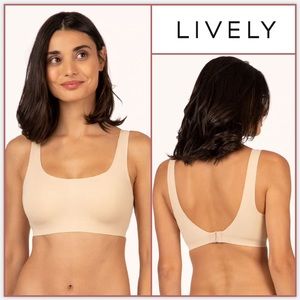 LIVELY No Wire Bra - The Sleek Scoop Bralette: Toasted Almond